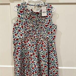 Crewcuts Floral Kids Dress with pearls - Red, Blue, Green